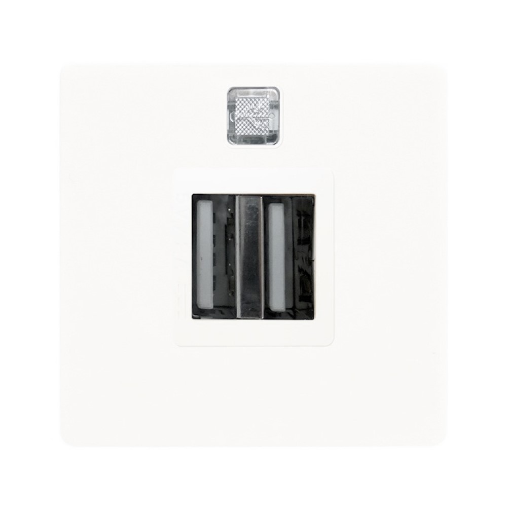 FD-212USB USB контакт с индикатор, пластмаса, цвят White, Fede_small