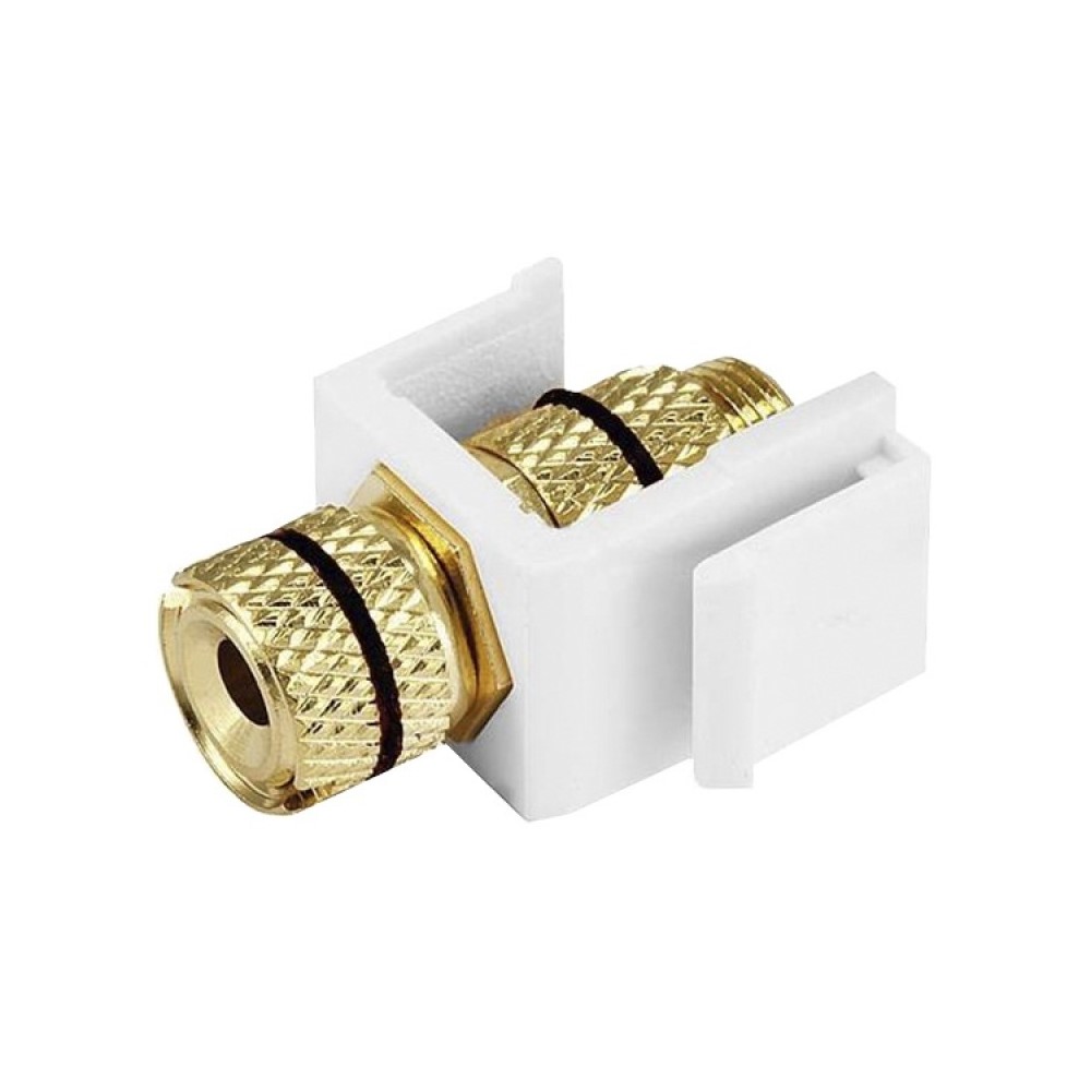 FD-BJ-B-M Аудио розетка, бяла плочка, цвят Gold + Black, Fede_small
