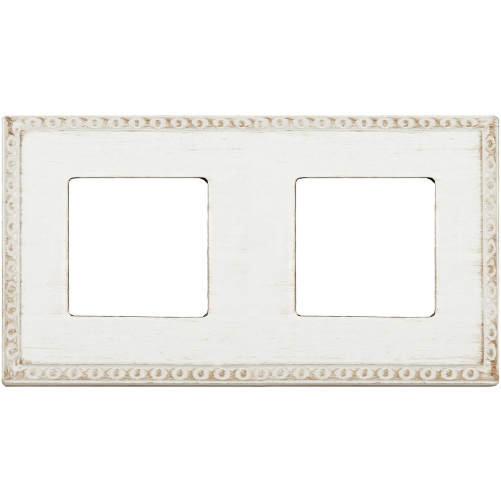 FD01212BD Рамка 2x Toledo Provence, хориз./верт.,цвят White Decapé, Fede