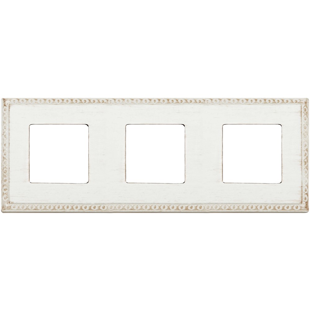 FD01213BD Рамка 3x Toledo Provence, хориз./верт.,цвят White Decapé, Fede