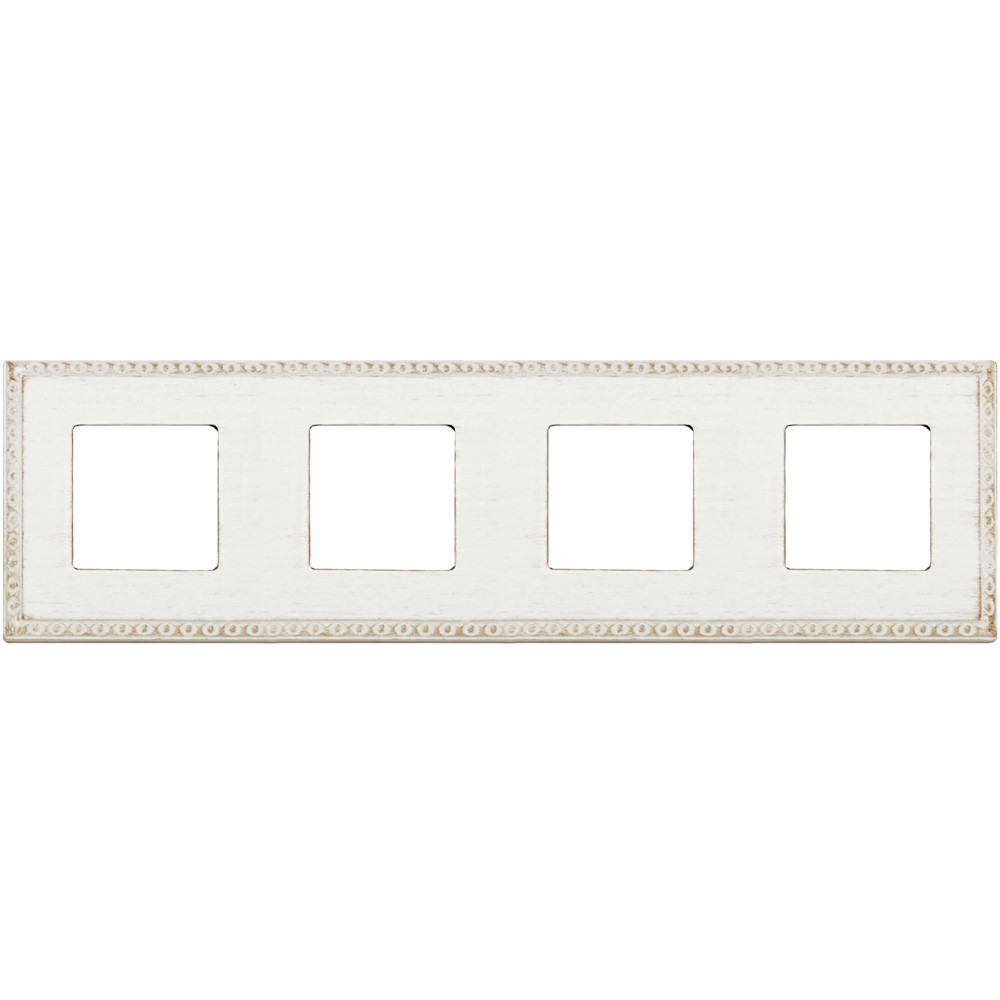 FD01214BD Рамка 4x Toledo Provence, хориз./верт.,цвят White Decapé, Fede