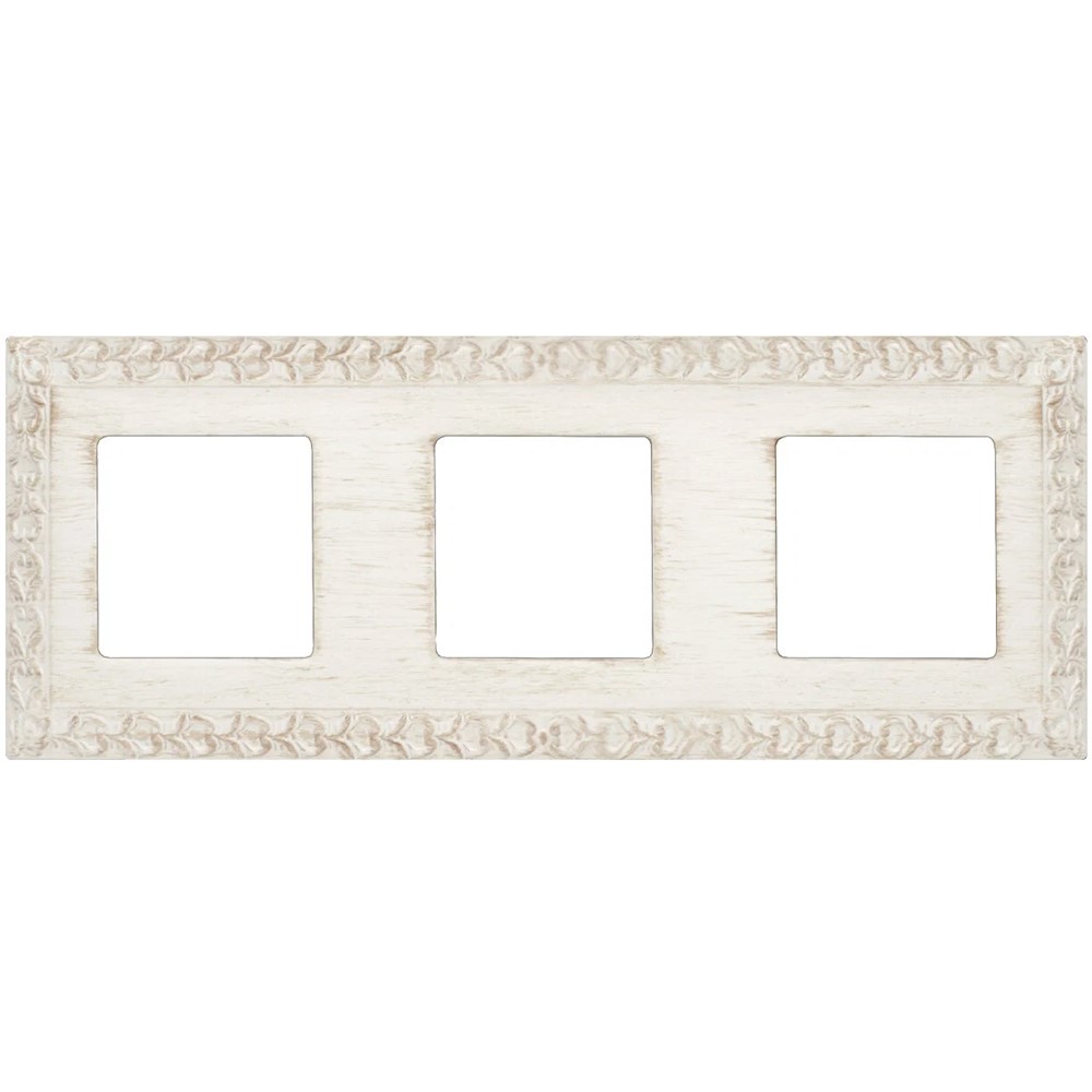 FD01223BD Рамка 3x San Sebastian Provence, хориз./верт., цвят White Decapé, Fede
