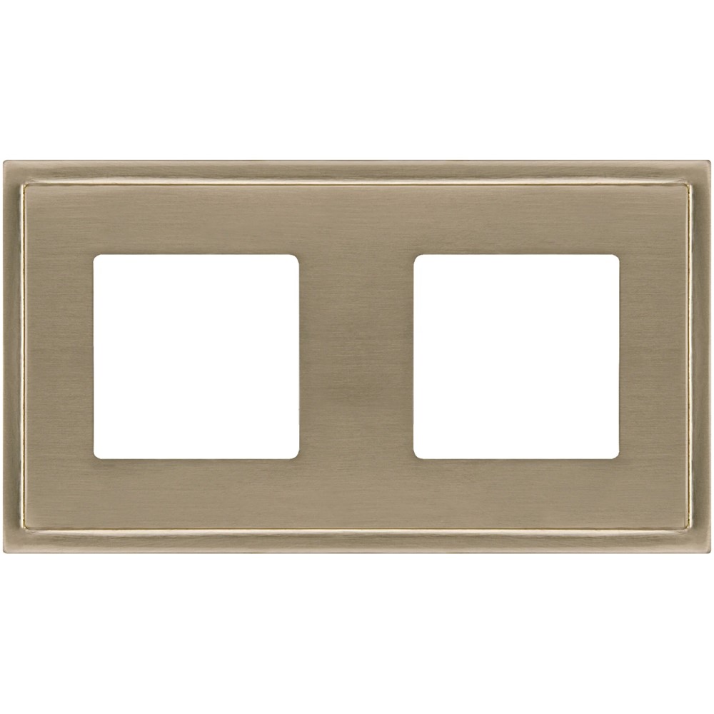 FD01242NS Рамка 2x Madrid, хориз./верт., цвят Nickel Satin, стил Minimalism, Fede_small
