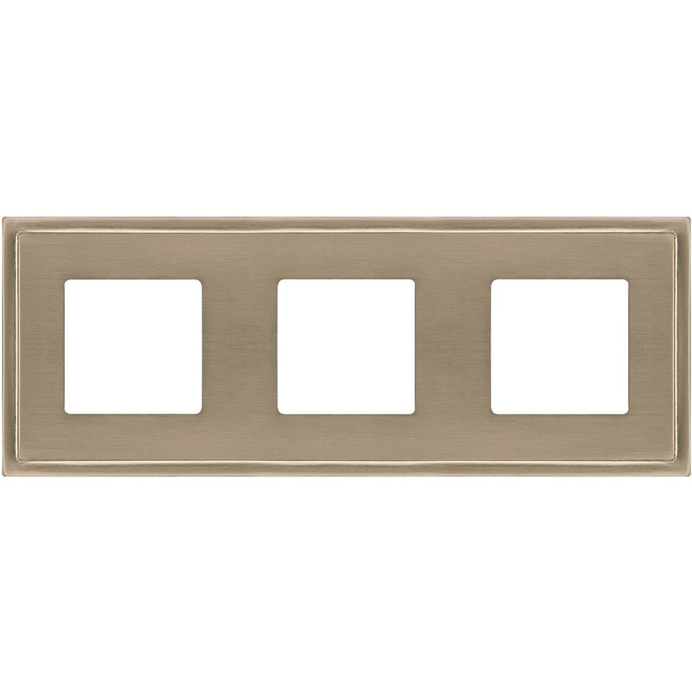 FD01243NS Рамка 3x Madrid, хориз./верт., цвят Nickel Satin, стил Minimalism, Fede_small