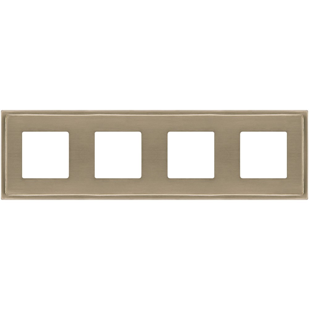 FD01244NS Рамка 4x Madrid, хориз./верт., цвят Nickel Satin, стил Minimalism, Fede