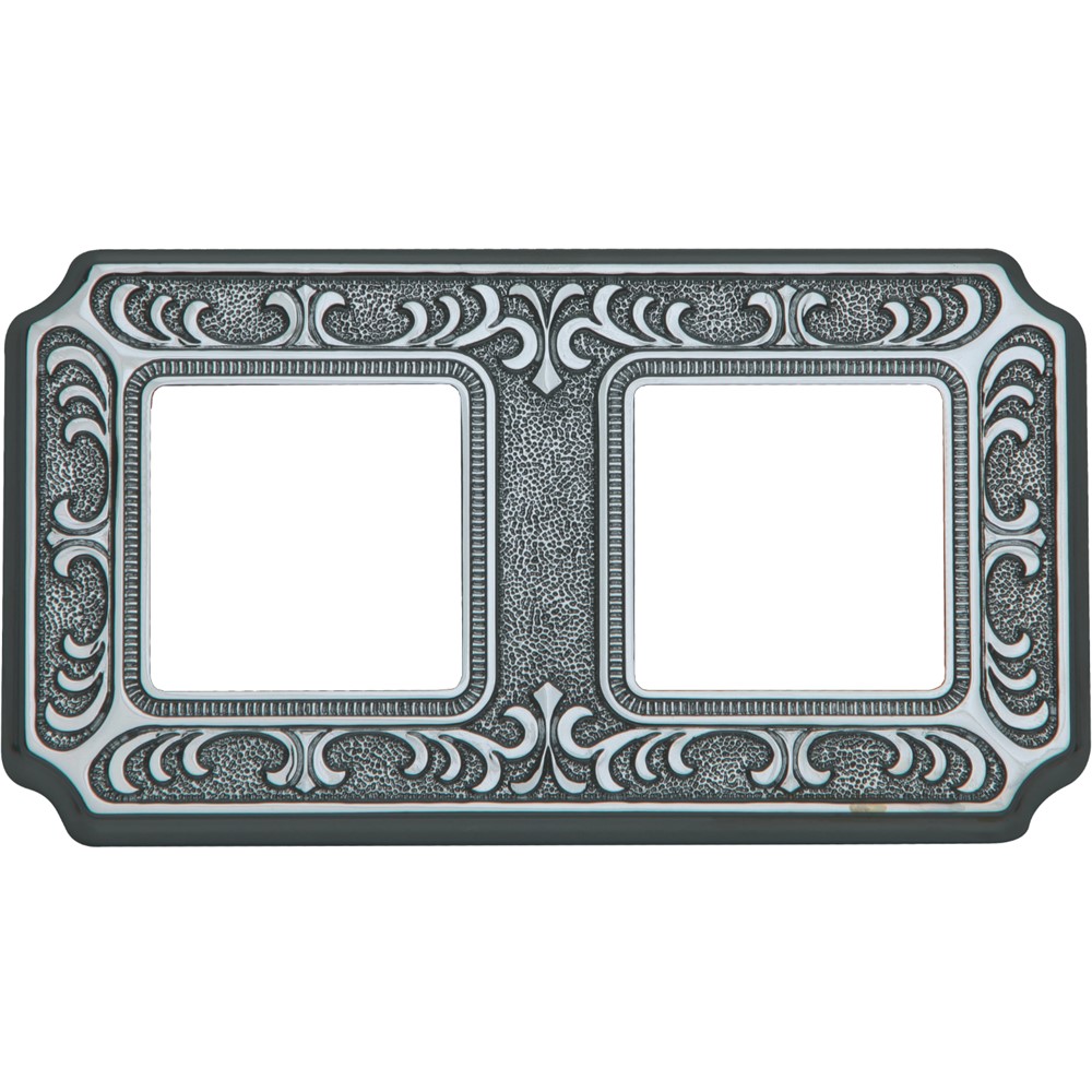 FD01352CB Декоративна рамка Siena 2х, стил Baroque, цвят Bright Chrome, Fede