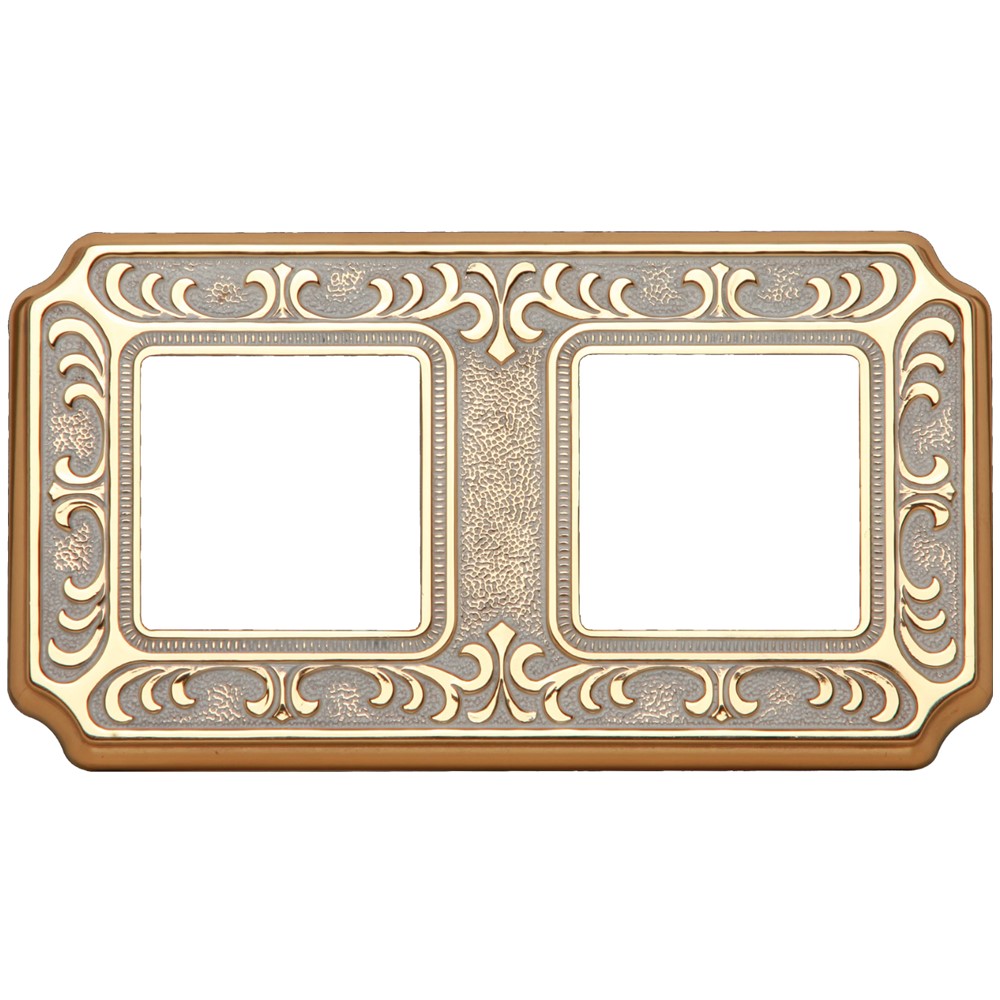 FD01352OP Декоративна рамка Siena 2х, стил Baroque, цвят Gold White Patina, Fede_small