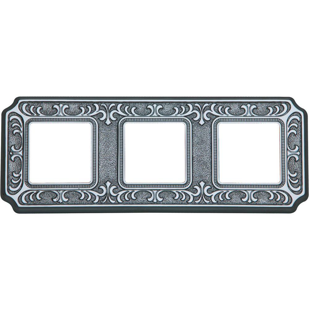 FD01353CB Декоративна рамка Siena 3х, стил Baroque, цвят Bright Chrome, Fede