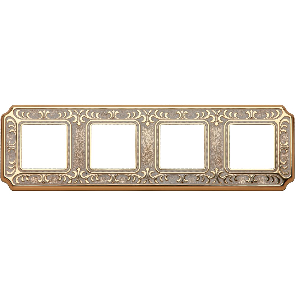 FD01354OP Декоративна рамка Siena 4х, стил Baroque, цвят Gold White Patina, Fede_small