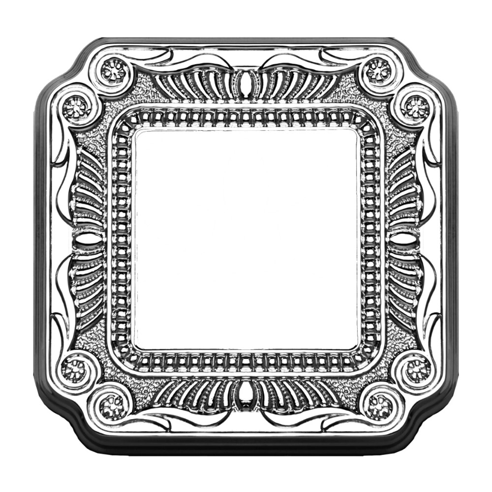 FD01361CB Рамка 1х Firenze, цвят Bright Chrome, стил Baroque, Fede