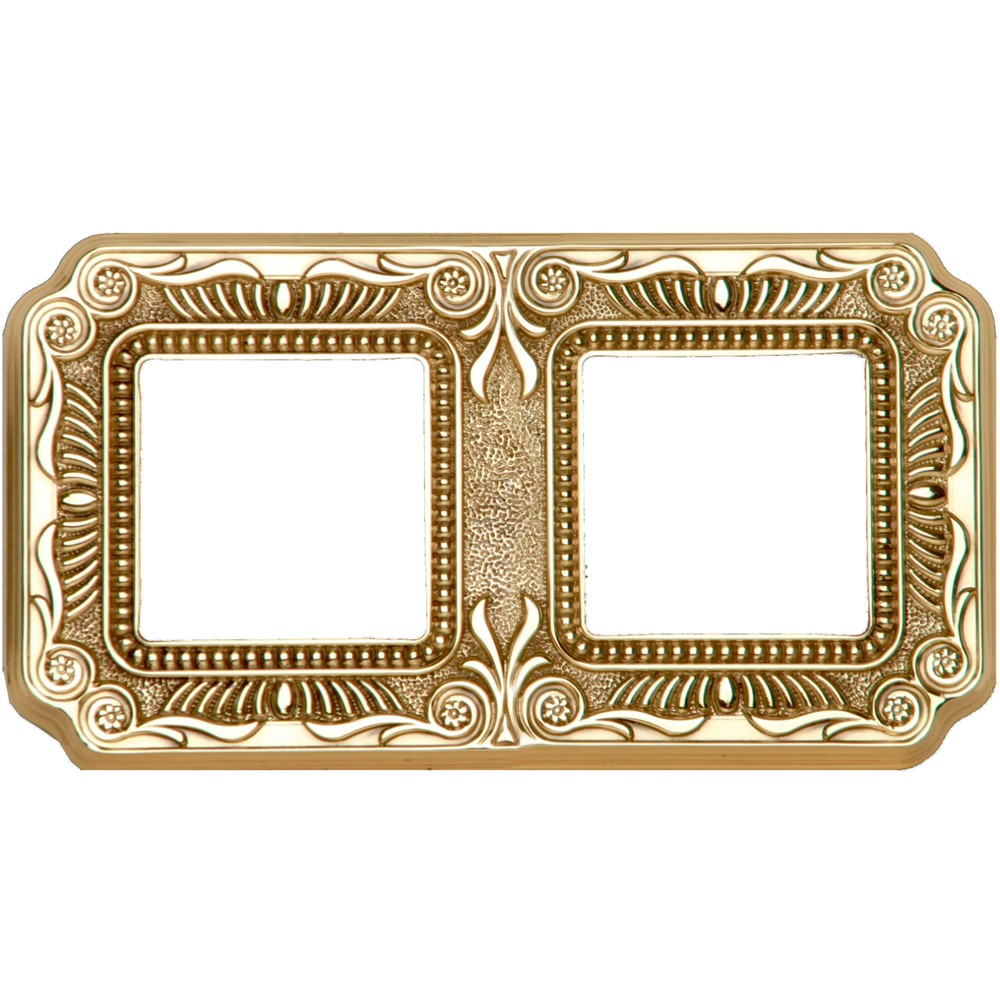 FD01362OB Рамка 2х Firenze, хориз./верт., цвят Bright Gold, стил Baroque, Fede