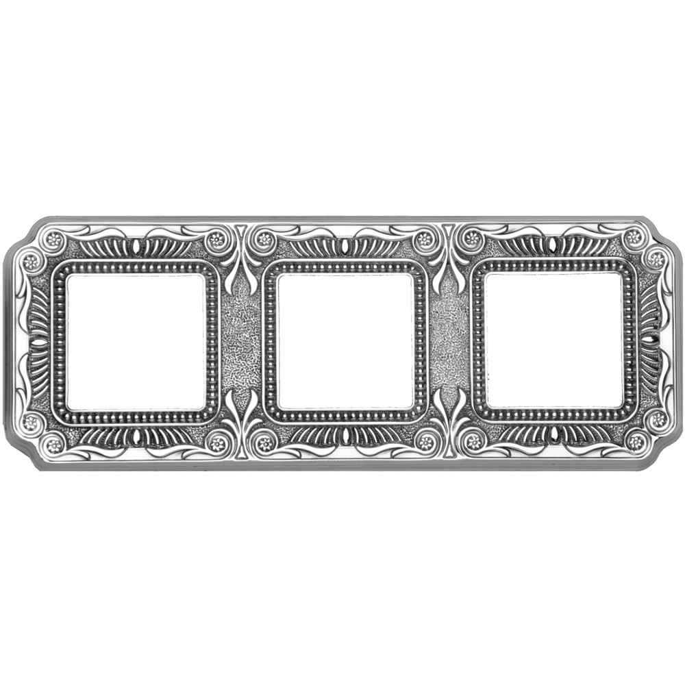 FD01363CB Рамка 3х Firenze, хориз./верт., цвят Bright Chrome, стил Baroque, Fede
