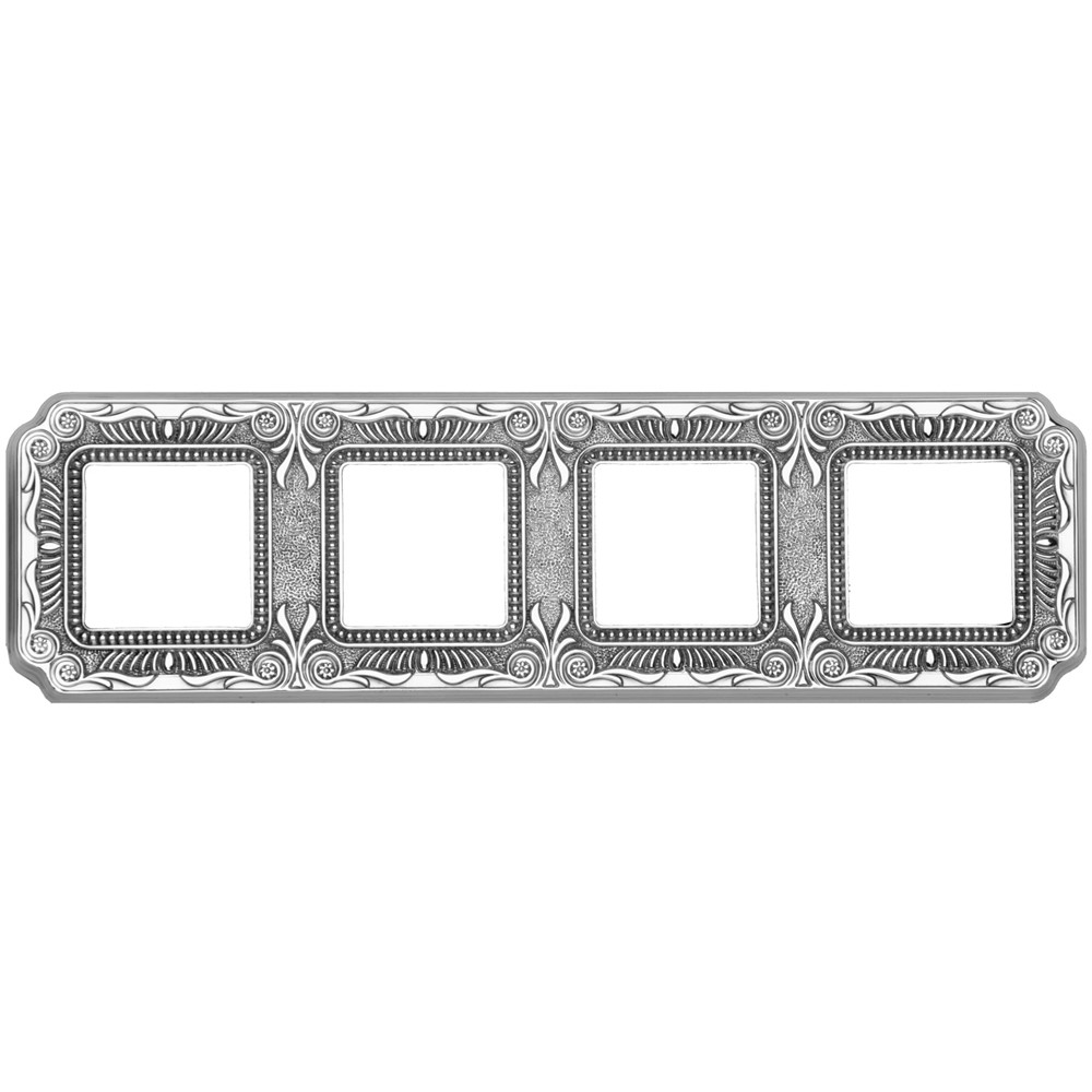 FD01364CB Рамка 4х Firenze, хориз./верт., цвят Bright Chrome, стил Baroque, Fede