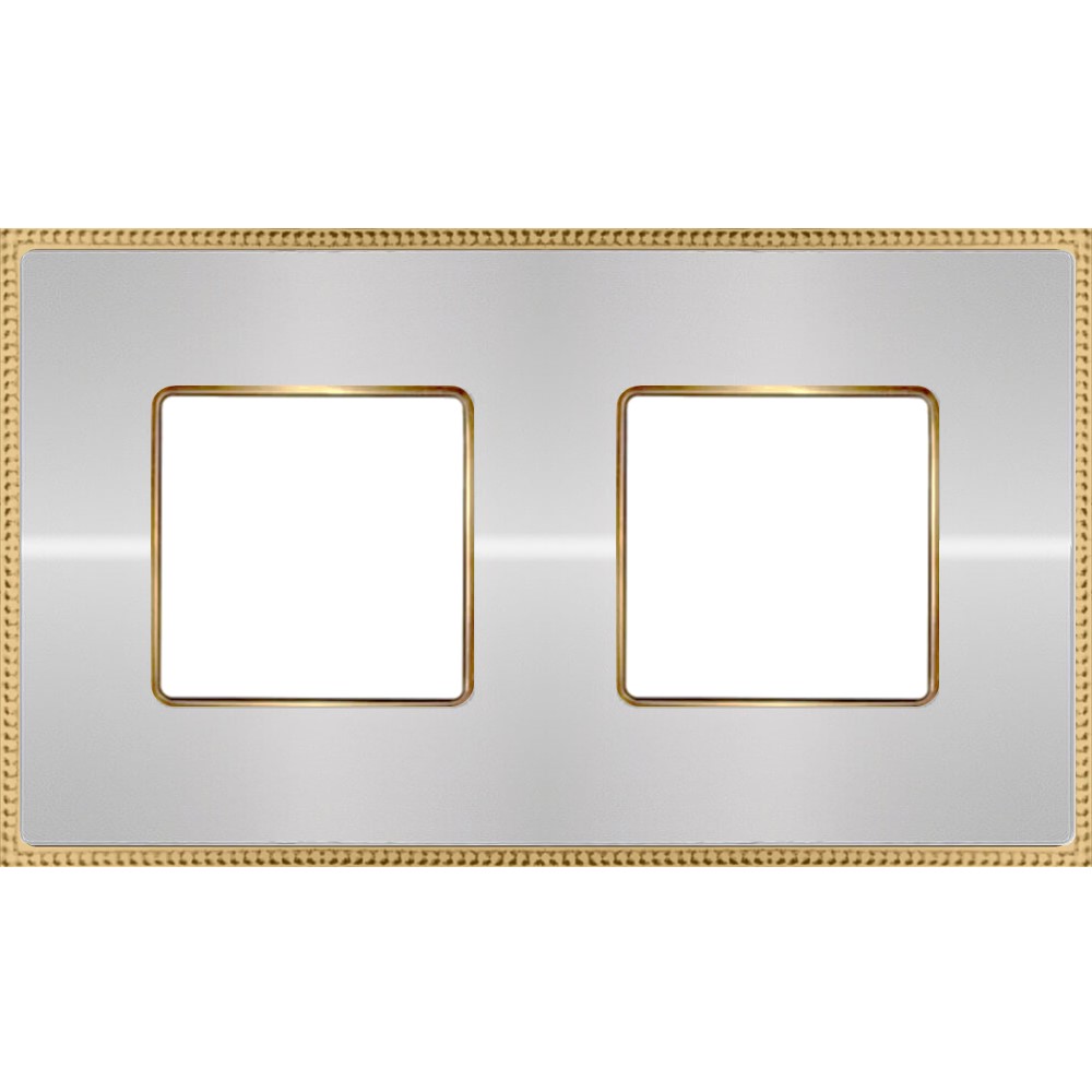FD01432CBOB Рамка 2x Belle Époque Metal, хориз./верт., цвят Bright Chrome-Bright Gold, Fede_small