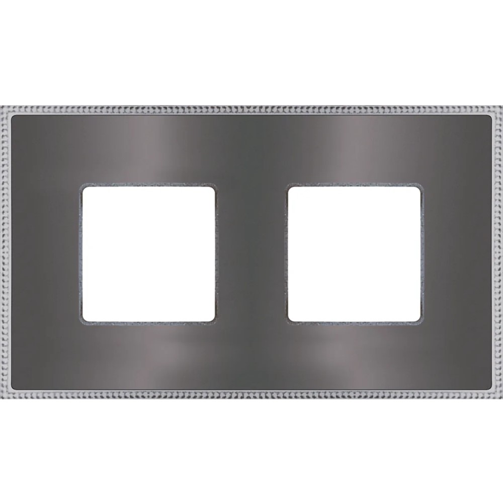 FD01432GRCB Рамка 2x Belle Époque Metal, хориз./верт., цвят Graphite-Bright Chrome, Fede