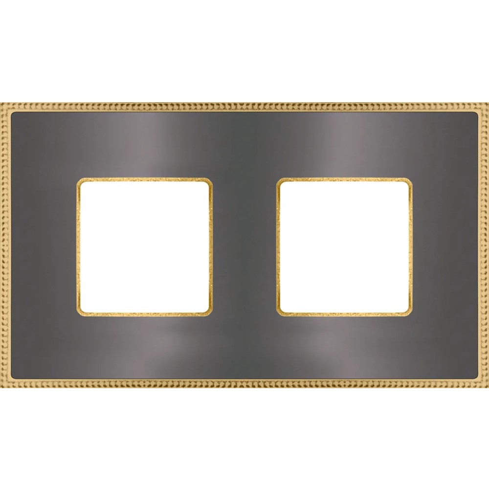 FD01432GROB Рамка 2x Belle Époque Metal, хориз./верт., цвят Graphite-Bright Gold, Fede