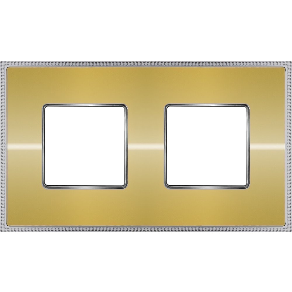 FD01432OBCB Рамка 2x Belle Époque Metal, хориз./верт., цвят Bright Gold-Bright Chrome, Fede