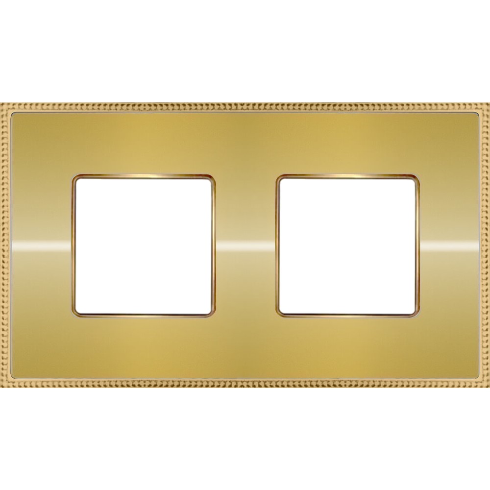 FD01432OBOB Рамка 2x Belle Époque Metal, хориз./верт., цвят Bright Gold-Bright Gold, Fede_small