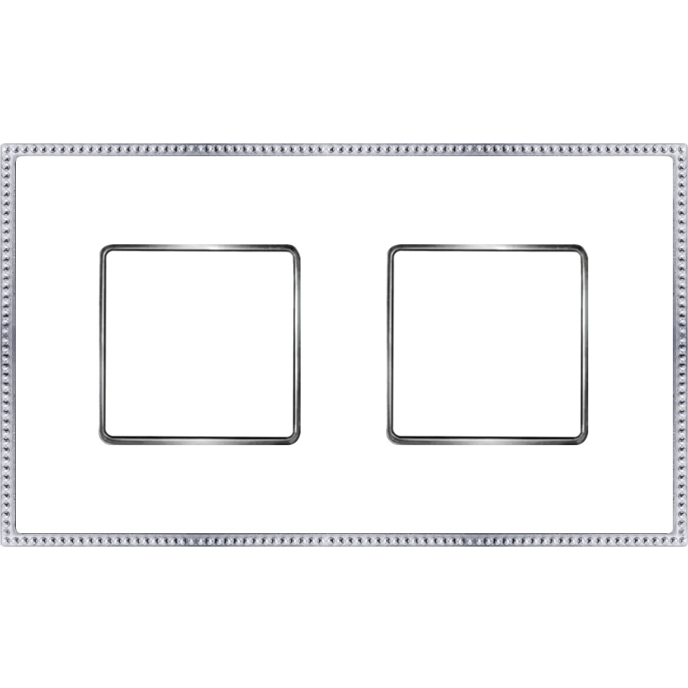 FD01432WHCB Рамка 2x Belle Époque Metal, хориз./верт., цвят White-Bright Chrome, Fede