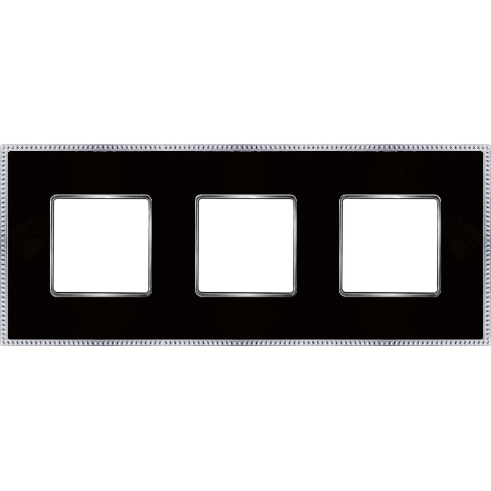 FD01433BKCB Рамка 3x Belle Époque Metal, хориз./верт., цвят Black-Bright Chrome, Fede