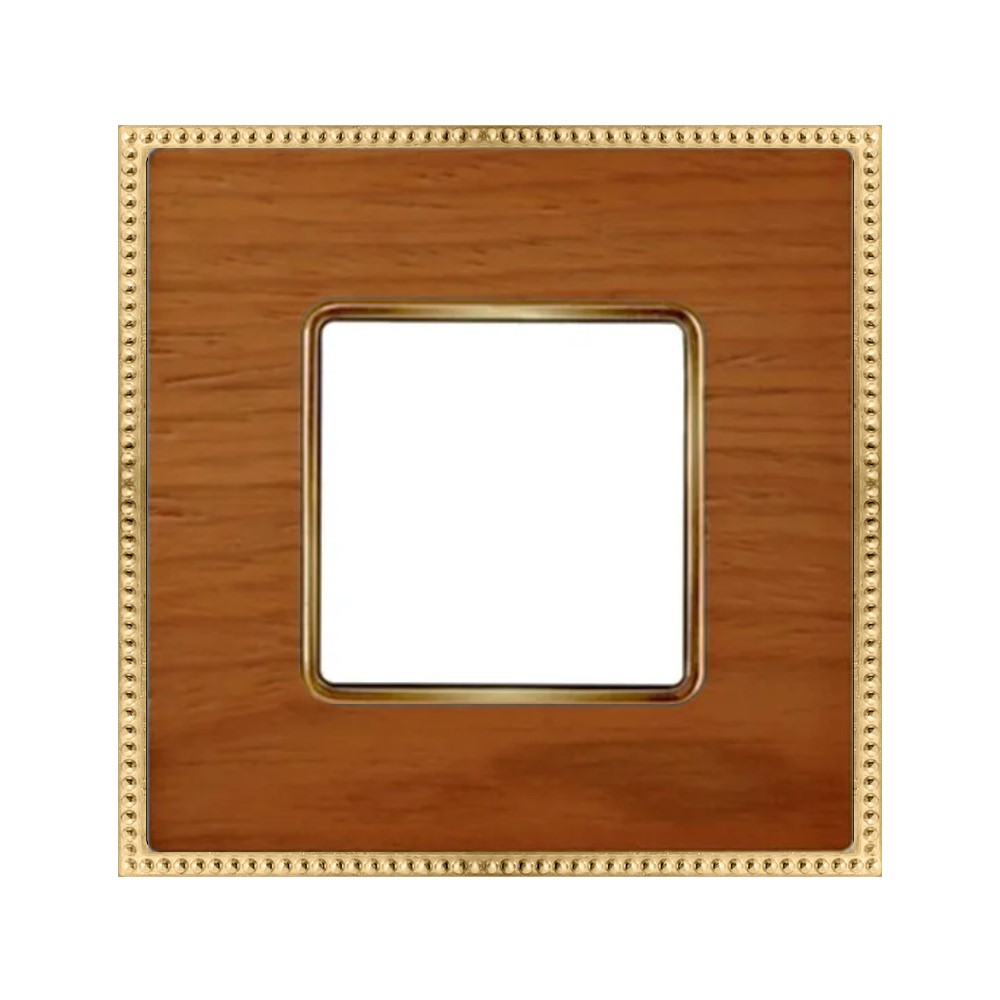 FD01451COB Рамка 1x Belle Époque Wood, цвят Cherry-Bright Gold, Fede