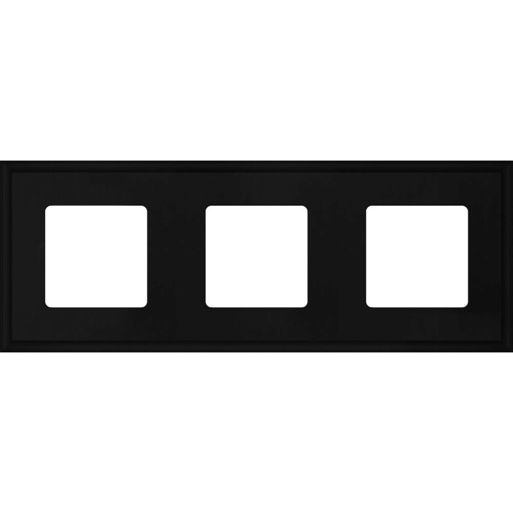 FD01603BK Рамка 3x, Marco, хориз./верт., цвят Black, Fede