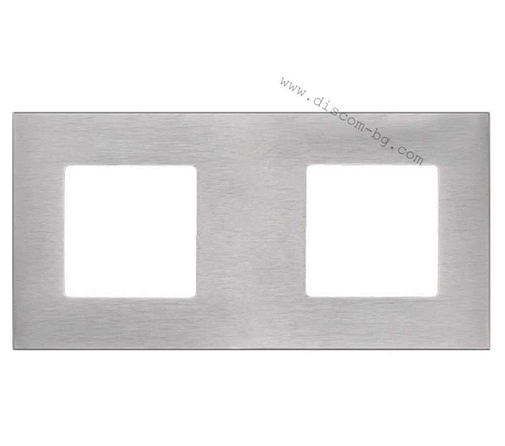 FD01702BN Рамка 2х, хориз./верт., SoHo, цвят Nickel Brushed, стил Trendy & Eclectic, Fede