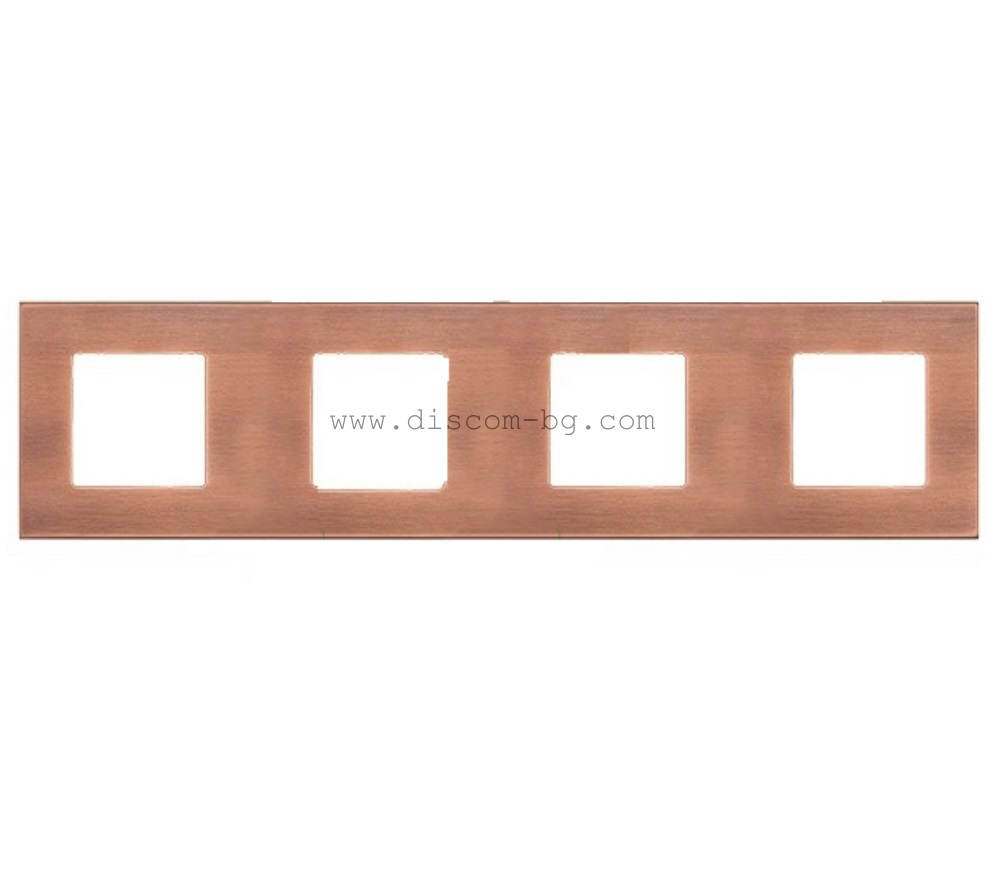 FD01704BC Рамка 4х, хориз./верт., SoHo, цвят Copper Brushed, стил Trendy & Eclectic, Fede