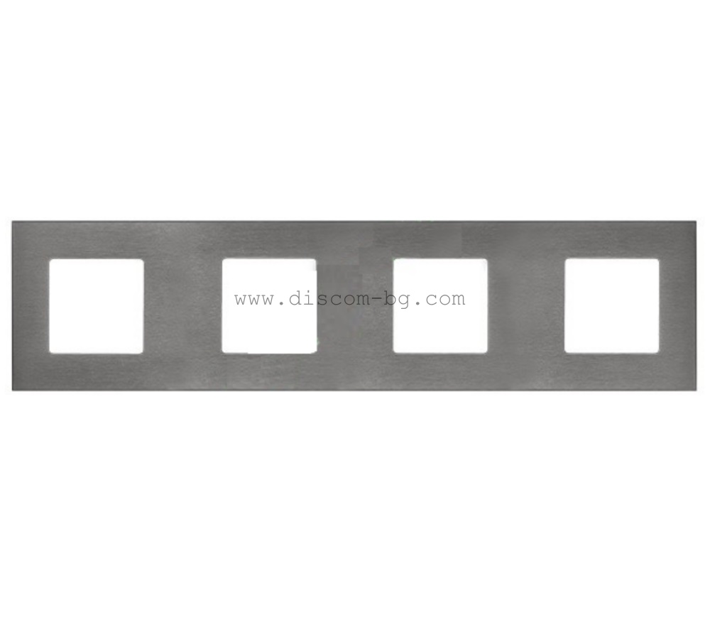 FD01704BG Рамка 4х, хориз./верт., SoHo, цвят Graphite Brushed, стил Trendy & Eclectic, Fede