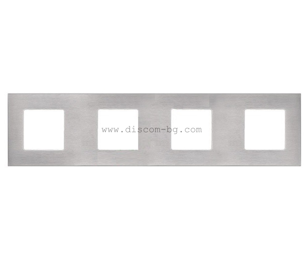 FD01704BN Рамка 4х, хориз./верт., SoHo, цвят Nickel Brushed, стил Trendy & Eclectic, Fede