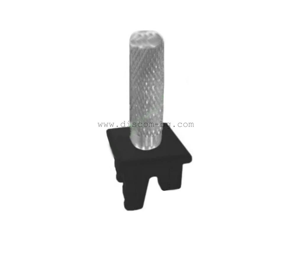 FD02318CB-M Лост-бутон за ключ SoHo, цвят Bright Chrome + Black, Fede_small