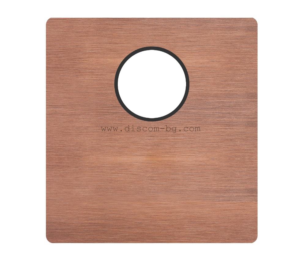 FD04315BC-M Лицев панел SoHo, 1М, 1х TV/SAT розетка, месинг, цвят Brushed Copper + Black, Fede_small