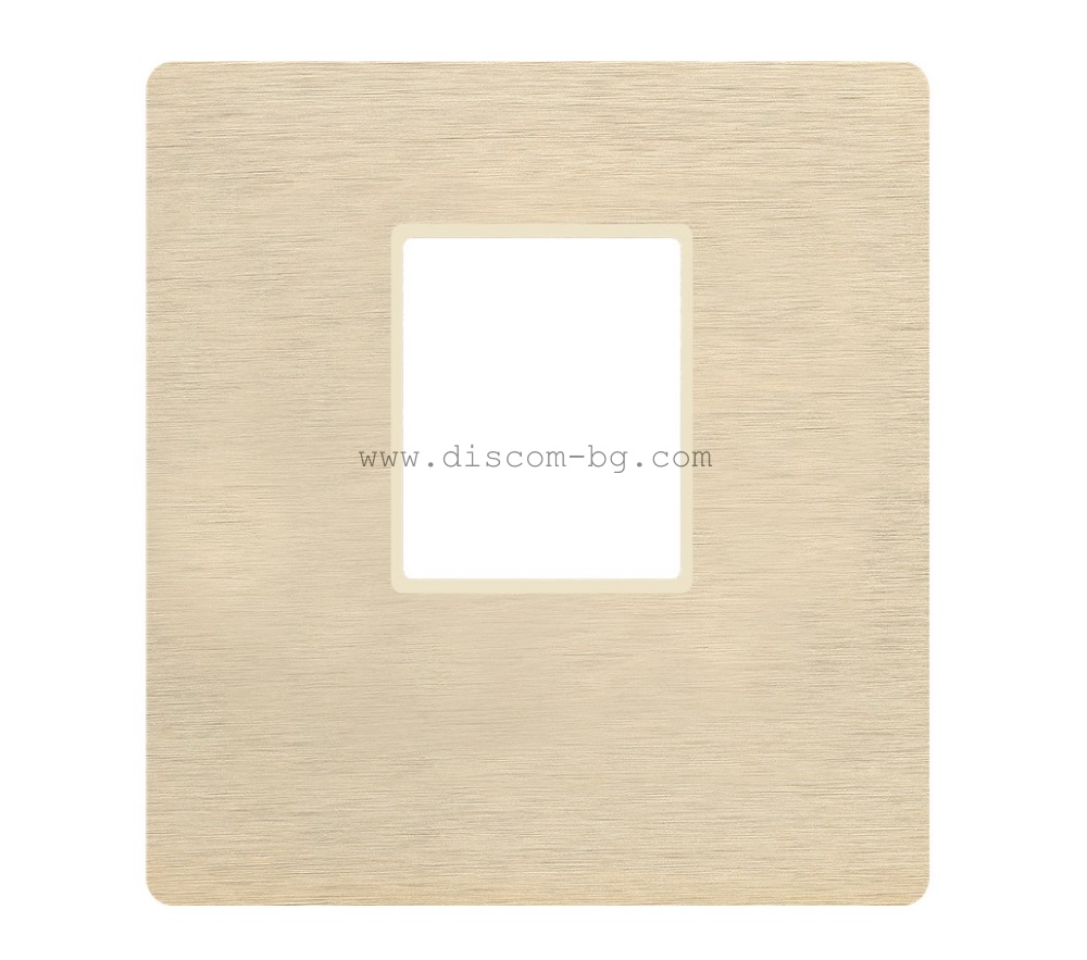 FD04317BB-A Лицев панел за розетка SoHo RJ45, месинг, цвят Brushed Brass + Beige, Fede