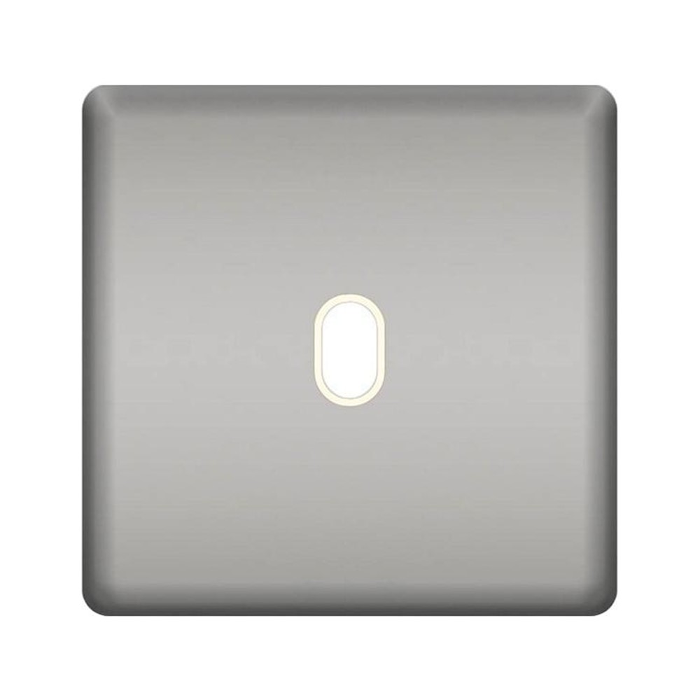 FD04320CB-A Лицев панел 1М, за ключ с лост-бутон, месинг, цвят Bright Chrome + Beige, Fede_small
