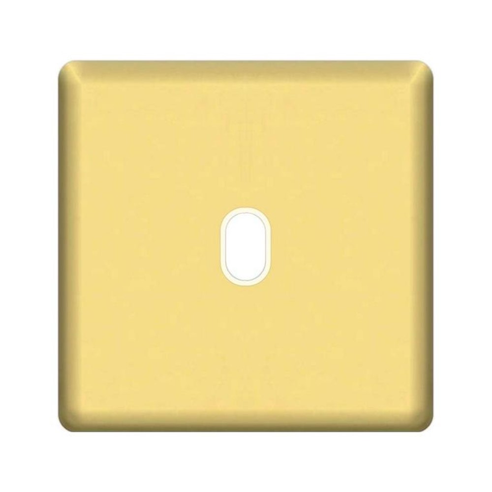 FD04320OB-A Лицев панел 1М, за ключ с лост-бутон, месинг, цвят Bright Gold + Beige, Fede