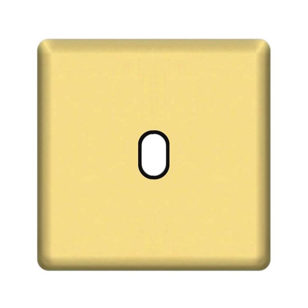 FD04320OB-M Лицев панел 1М, за ключ с лост-бутон, месинг, цвят Bright Gold + Black, Fede_small