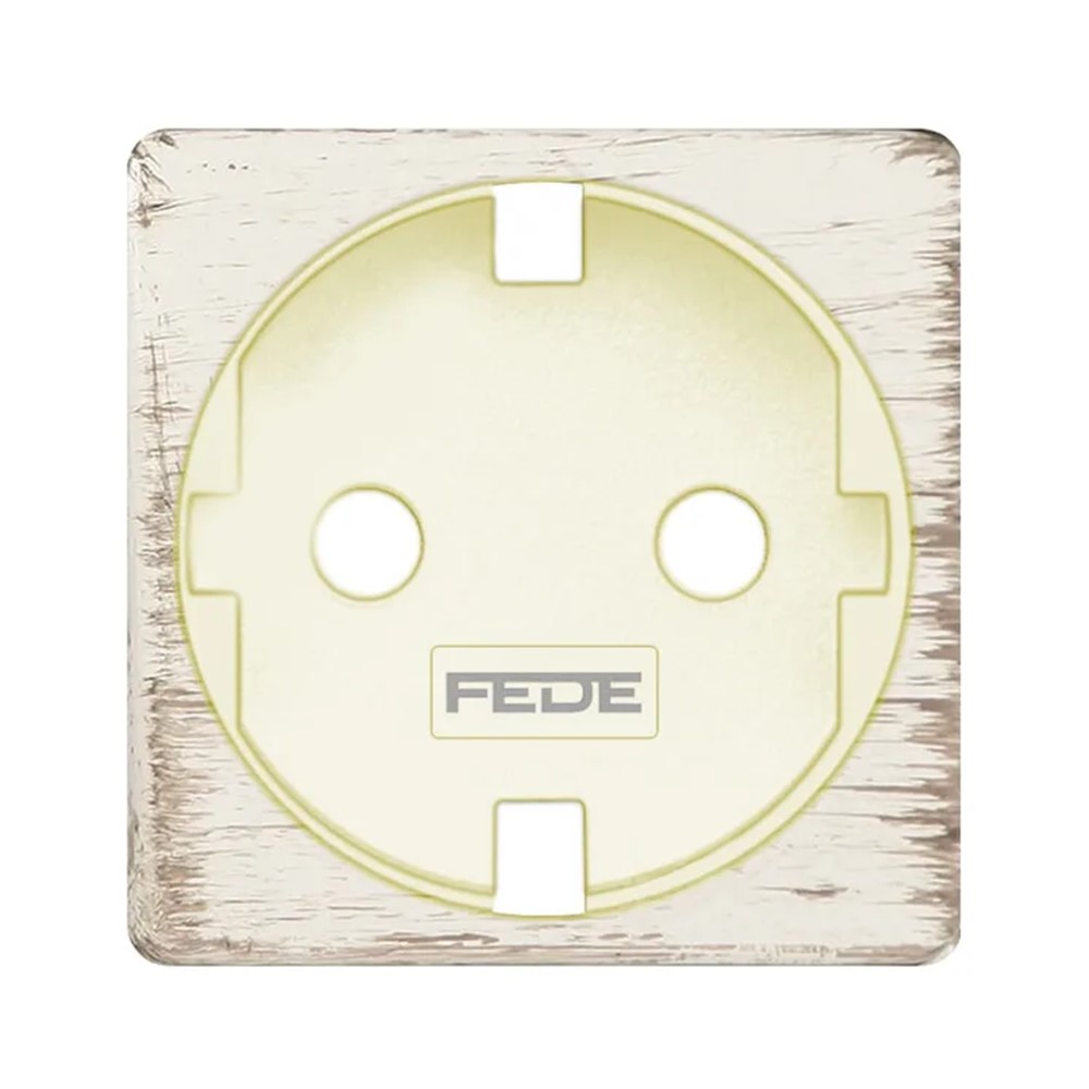 FD04335BD-A Контакт 2P+E, немски стандарт (за FD16823), месинг, цвят White Decape + Beige, Fede_small