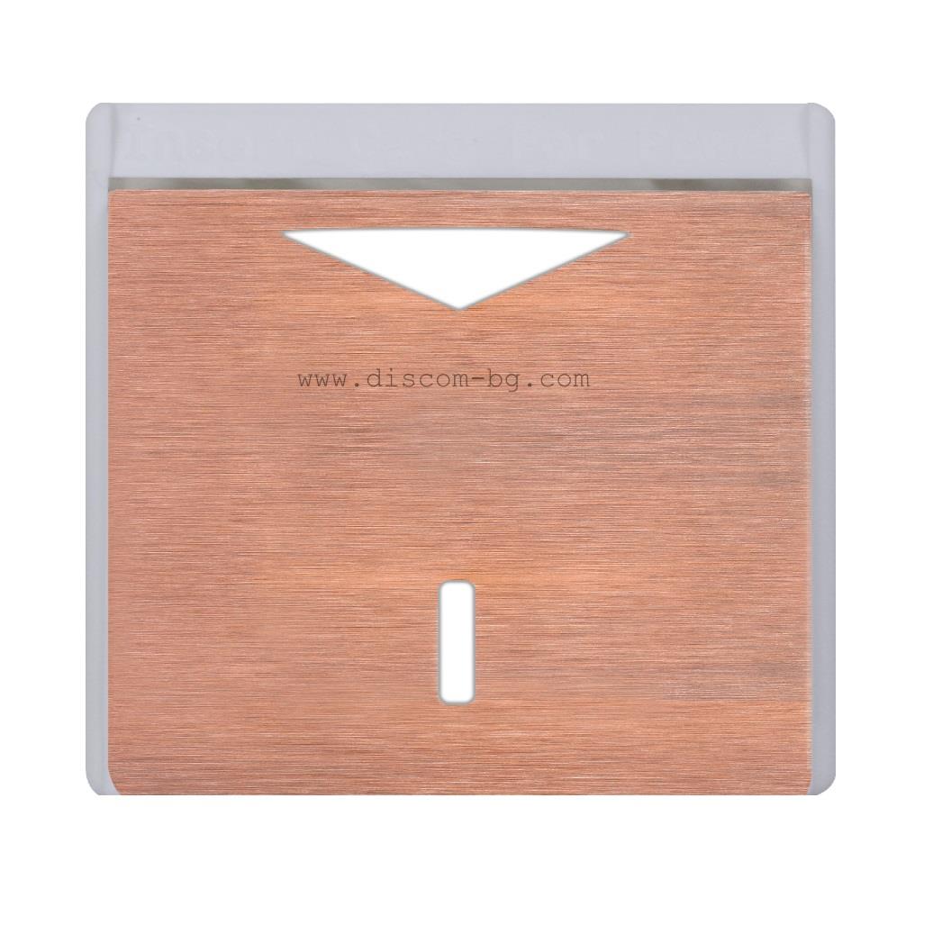 FD04341BC Ключ-карта за хотелска стая SoHo, цвят Brushed Copper + White, Fede_small