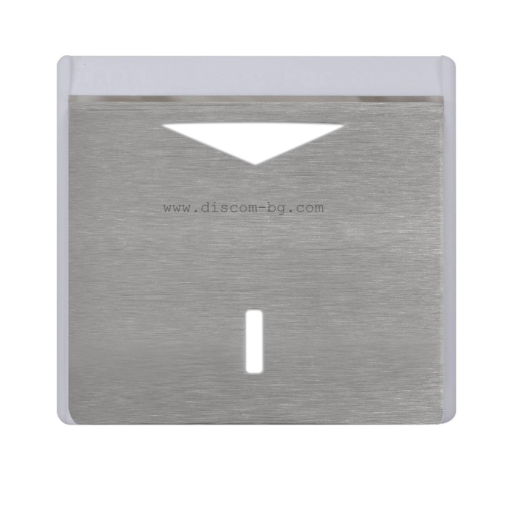 FD04341BG Ключ-карта за хотелска стая SoHo, цвят Brushed Graphite + White, Fede_small
