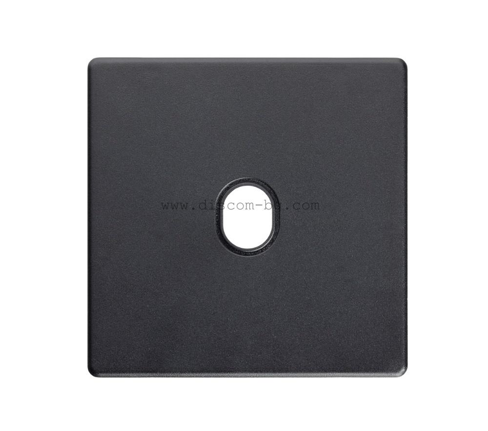 FD04420P-M Лицев панел за ключ с лост-бутон SoHo, пластмаса, цвят Black, Fede_small