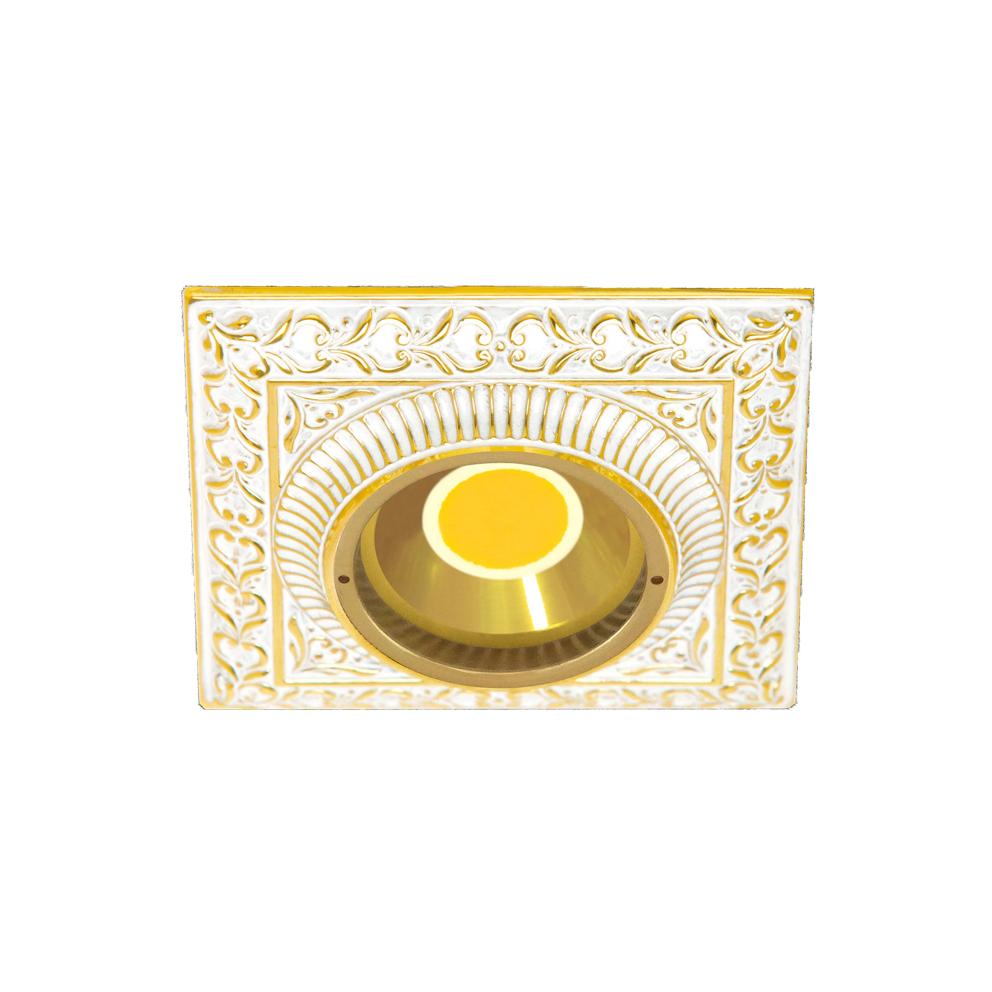 FD1005COP Модул спот San Sebastian Square, LED GU10, 230V 5.5W, 100/100 мм, white & gold, Fede_small