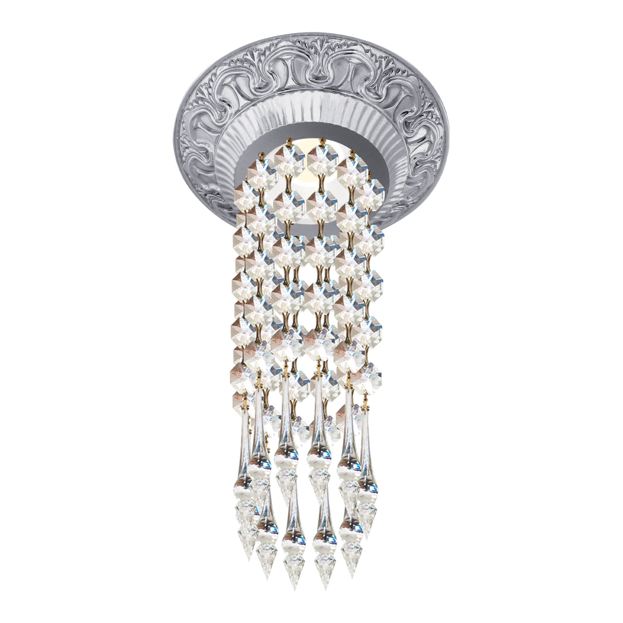 FD1020RCBTR Спот Cordoba Crystal De Luxe Transp Glass, LED GU10 230V 5.5W Ø124 мм, silver, Fede_small