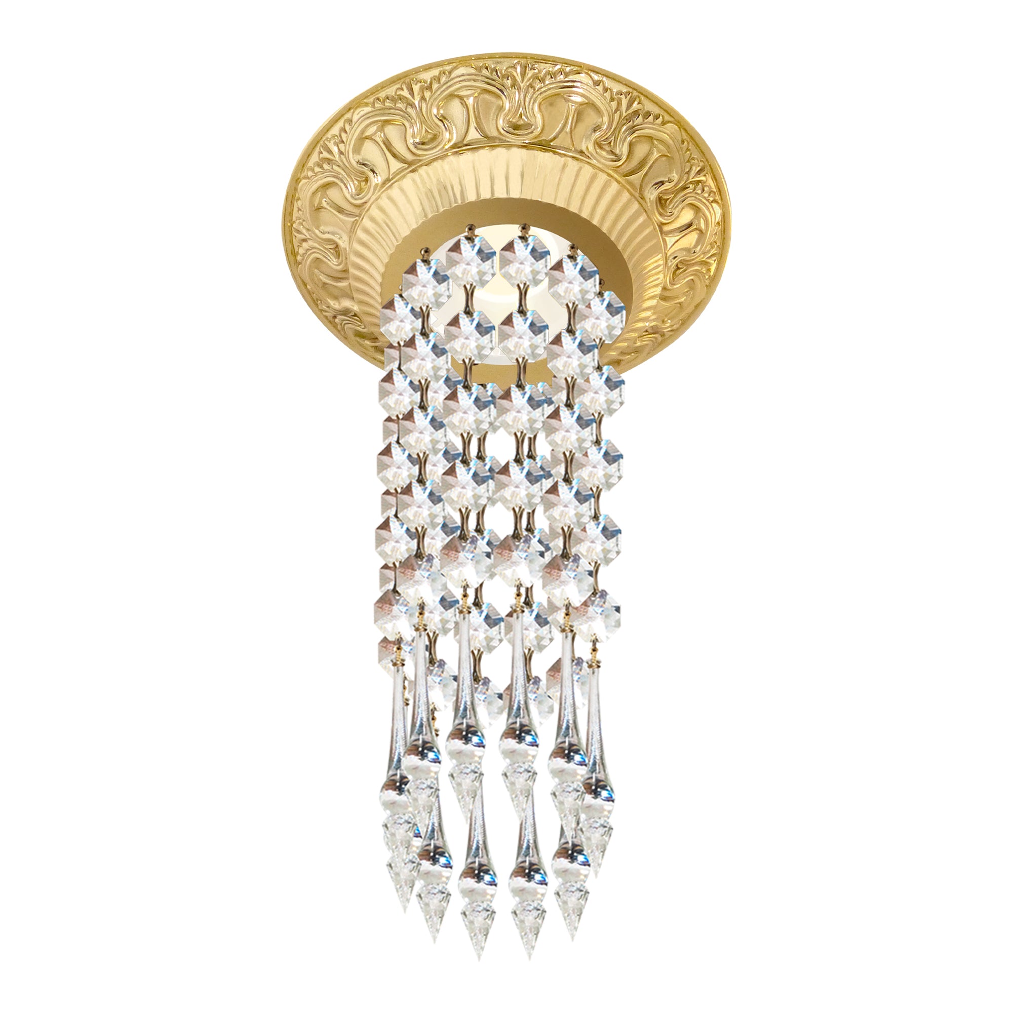 FD1020ROBOP Спот Cordoba Crystal De Luxe Opaque Glass, LED GU10 230V 5.5W Ø124, bright gold, Fede_small