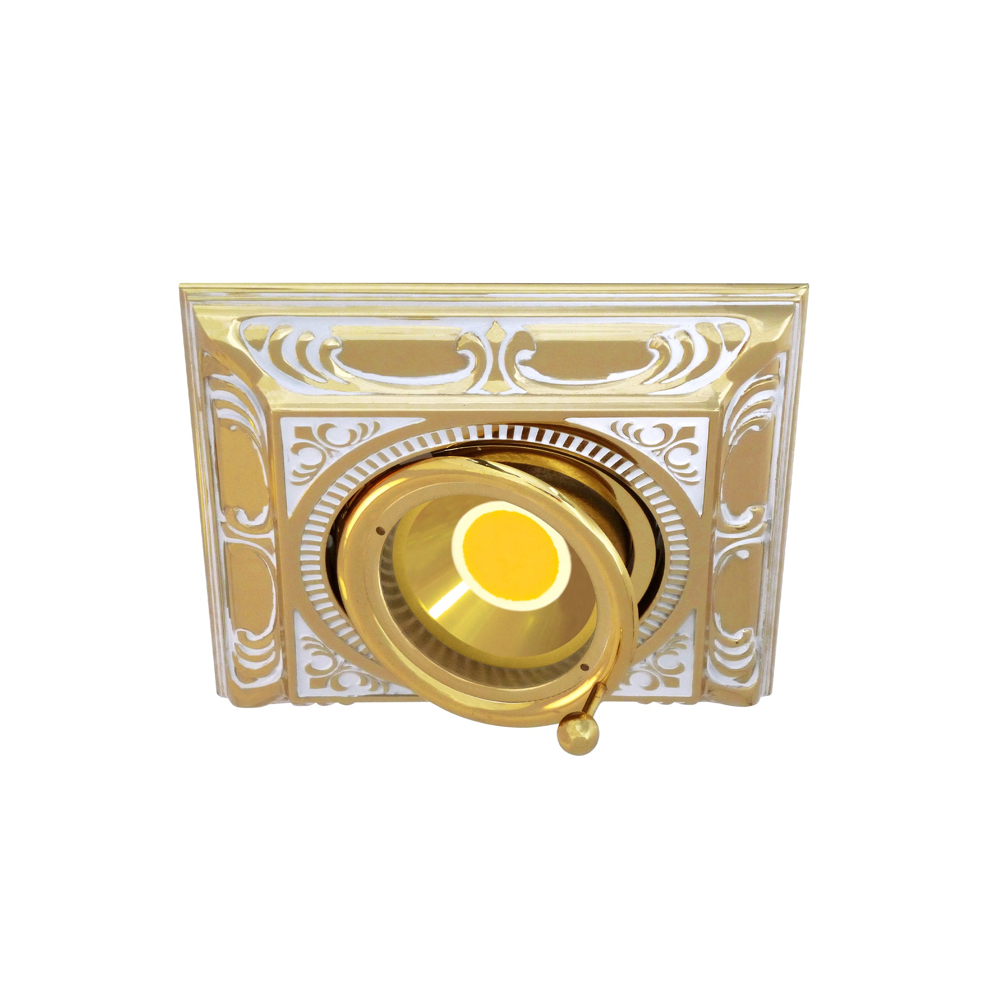 FD1024COP Модул спот Siena Square, LED GU53, 230V 5W, 130/130 мм, white & gold, Fede_small