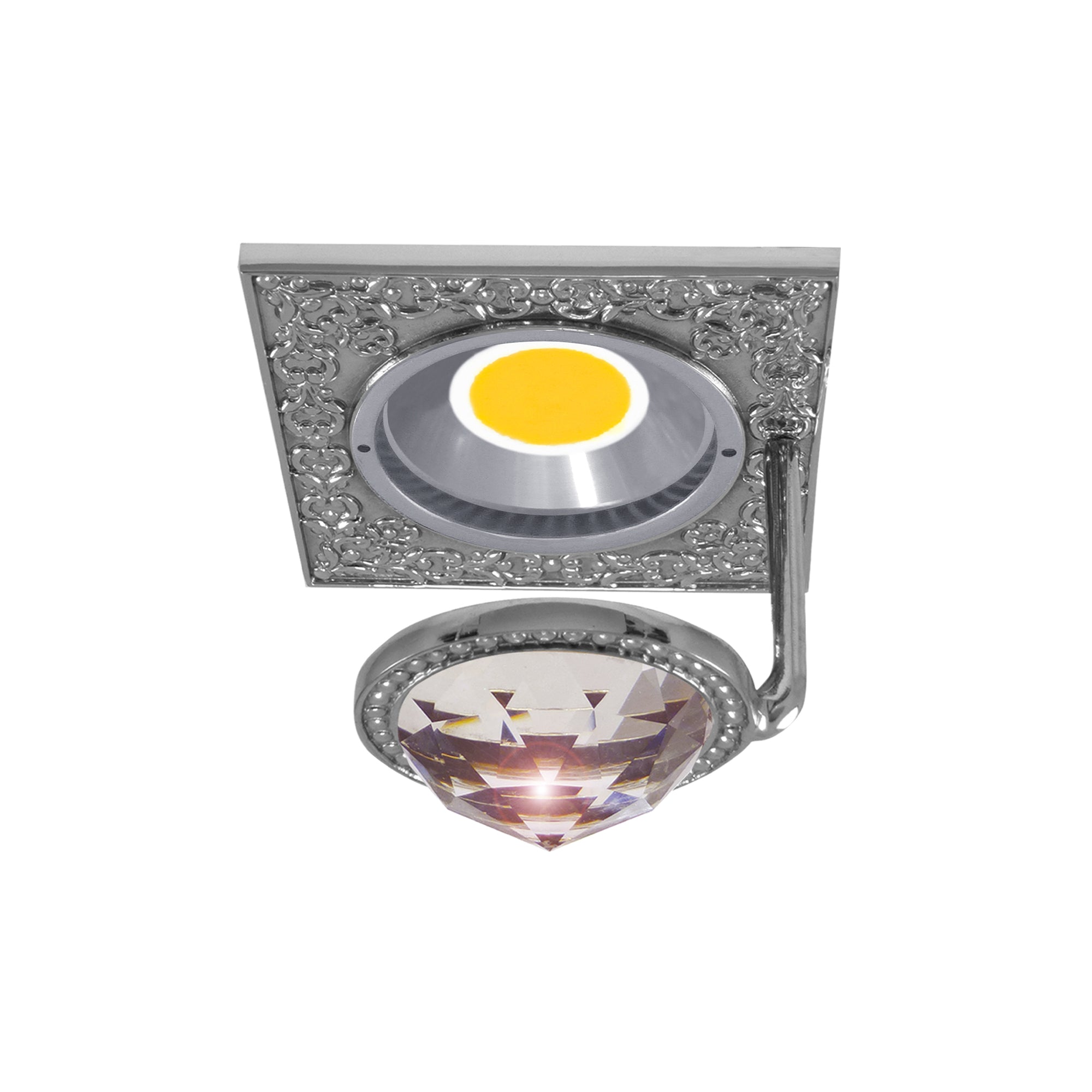 FD1033CLCB Спот San Sebastian Crystal de Luxe, LED GU10 5.5W, 78/78 мм H60 мм, silver, Fede_small