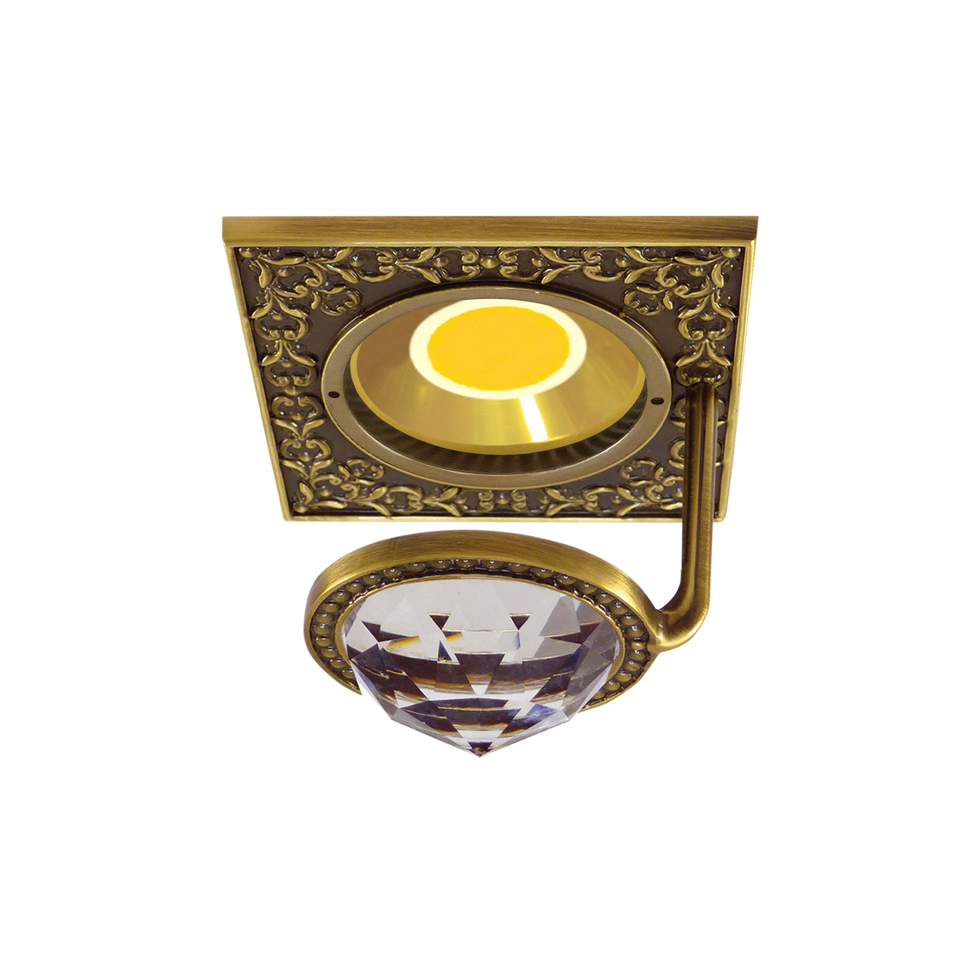 FD1033CLPB Спот San Sebastian Crystal de Luxe, LED GU10 5.5W, 78/78 мм H60 мм, patina gold, Fede_small