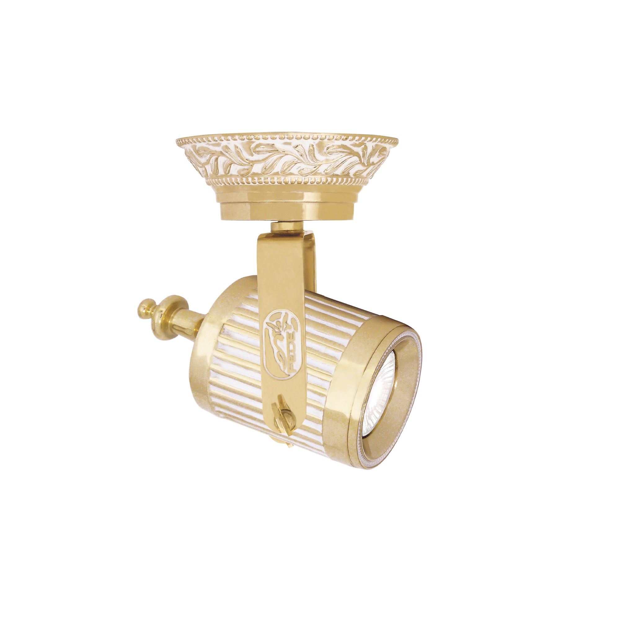 FD1049POP Спот-прожектор New Vienna II, GU10, 230V 50W, Ø125 мм, W185/H190 мм, white & gold, Fede_small