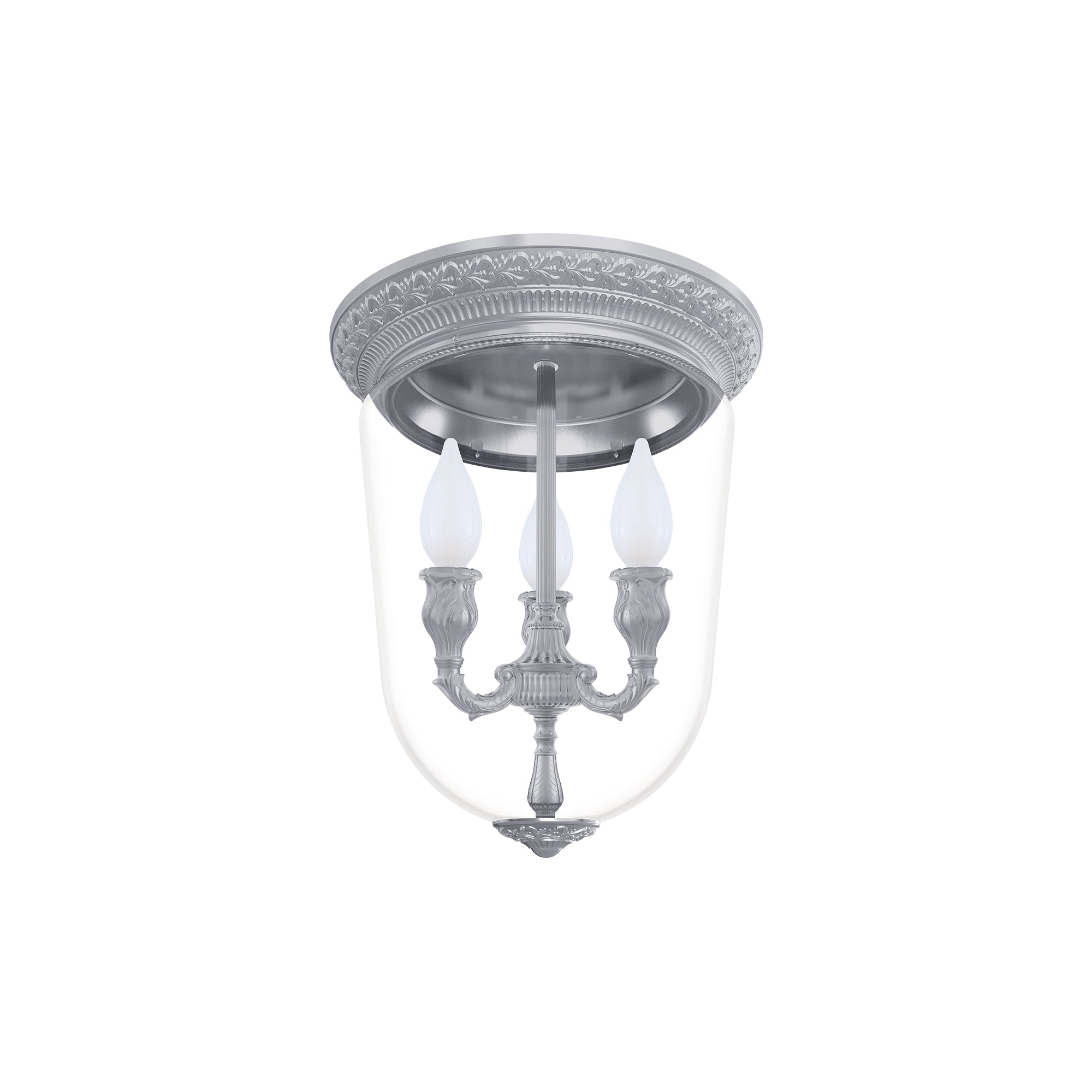 FD1092CCB Плафониера Venezia II, 3xE14, 230V 28W, Ø270 мм, H328 мм, silver, Fede_small