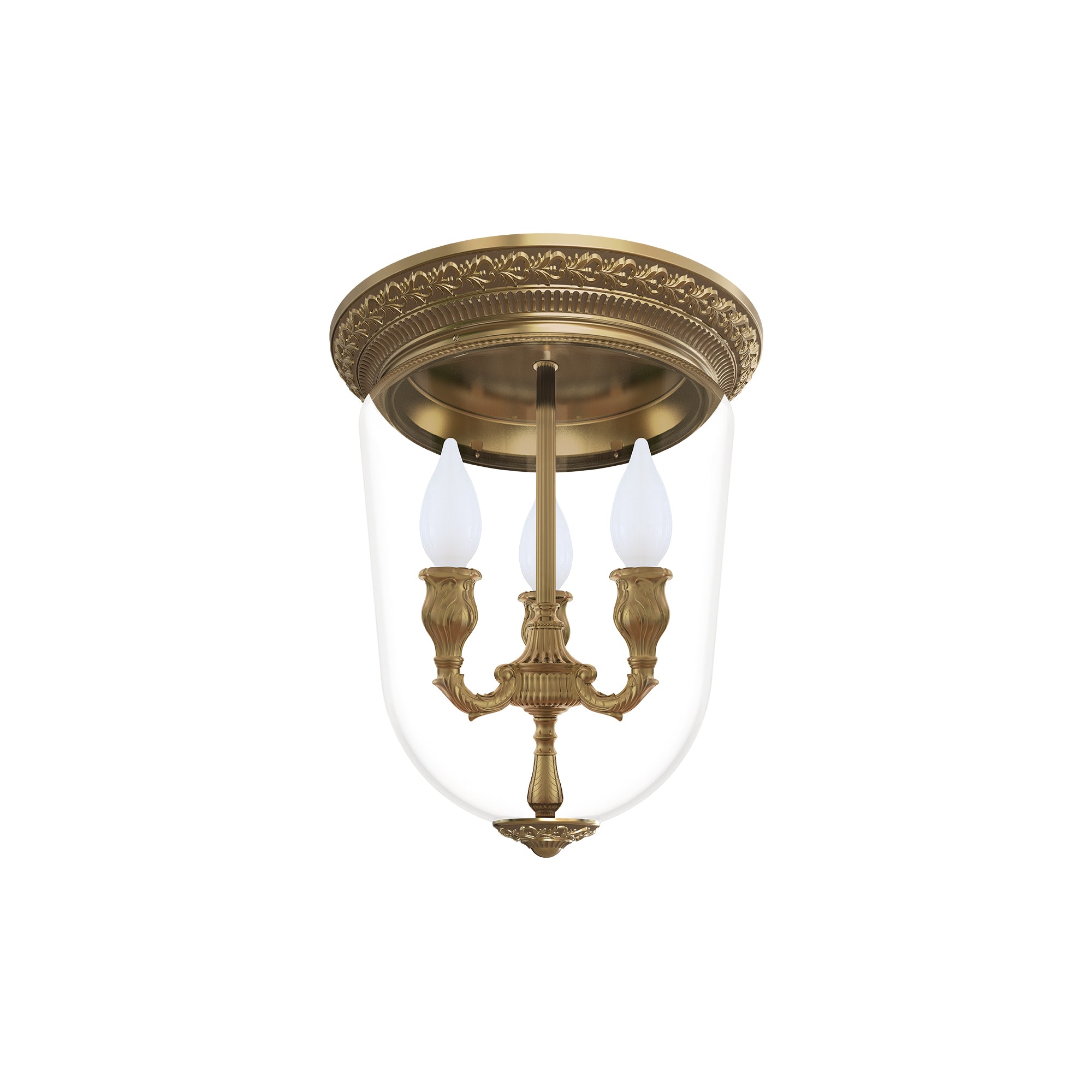 FD1092CPB Плафониера Venezia II, 3xE14, 230V 28W, Ø270 мм, H328 мм, patina gold, Fede_small
