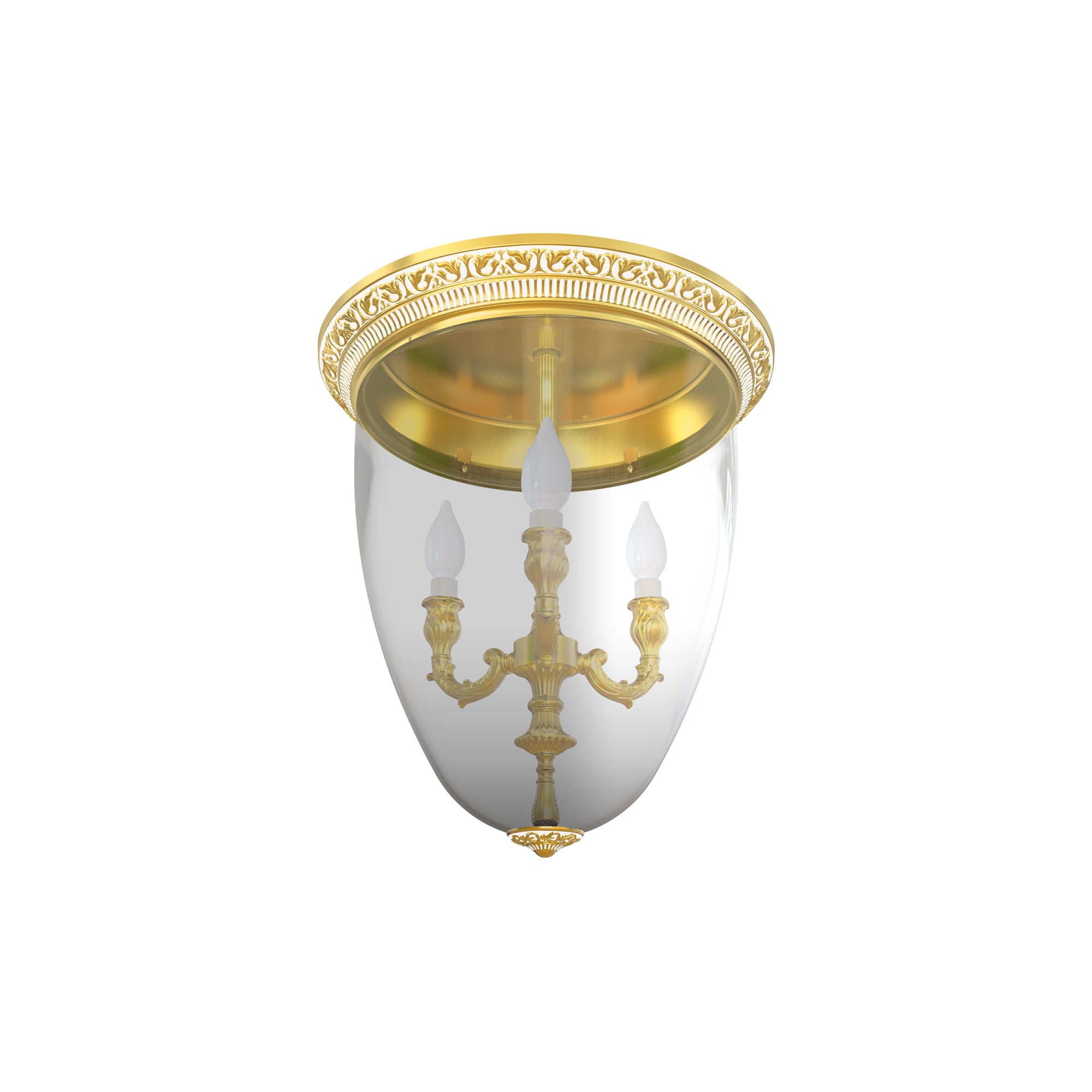 FD1094COP VERONA I ОСВЕТИТЕЛНО ТЯЛО ЗА ТАВАН СЪС СТЪКЛО GOLD WHITE PATINA
